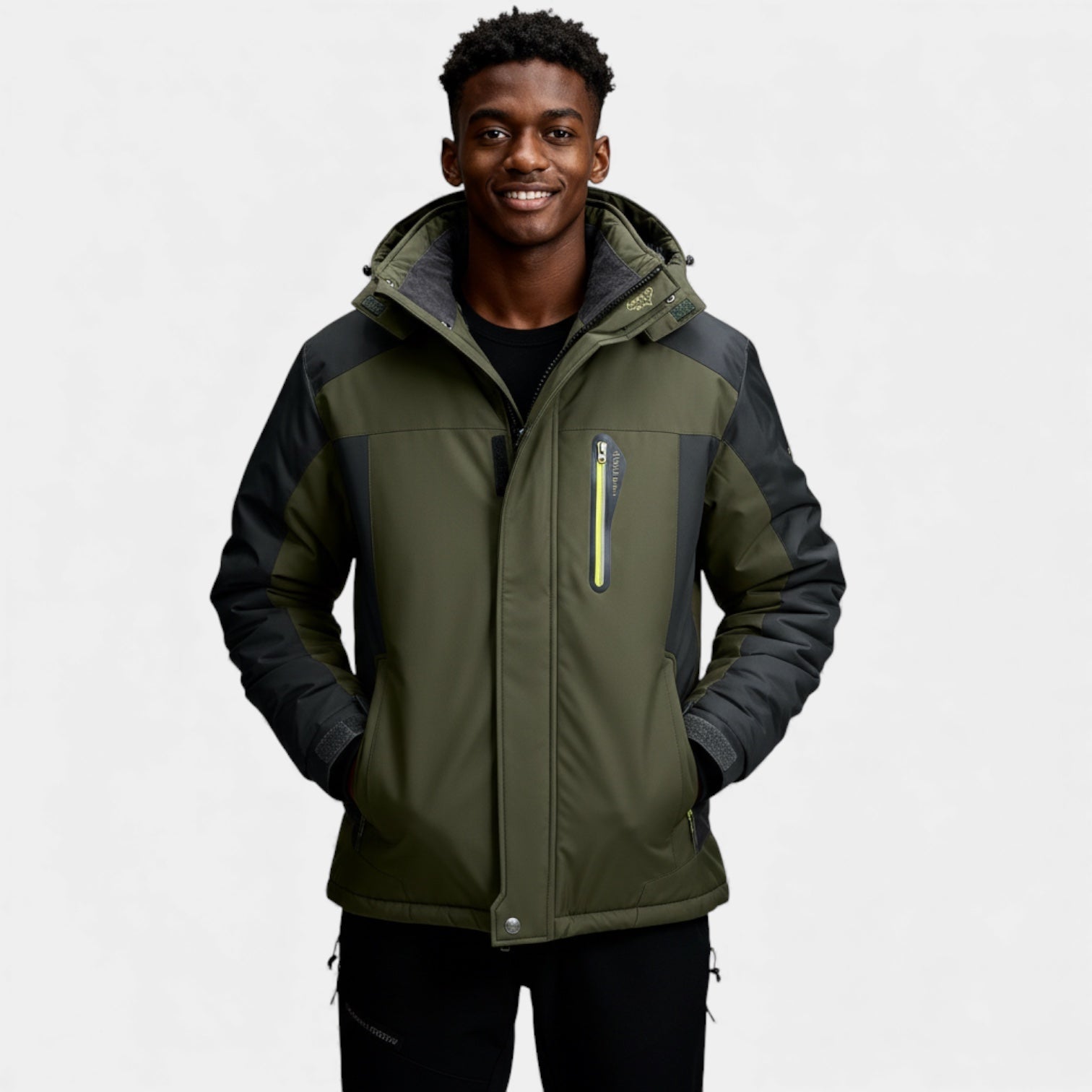 Veste de ski à capuche pour homme – veste isolante de performance hivernale