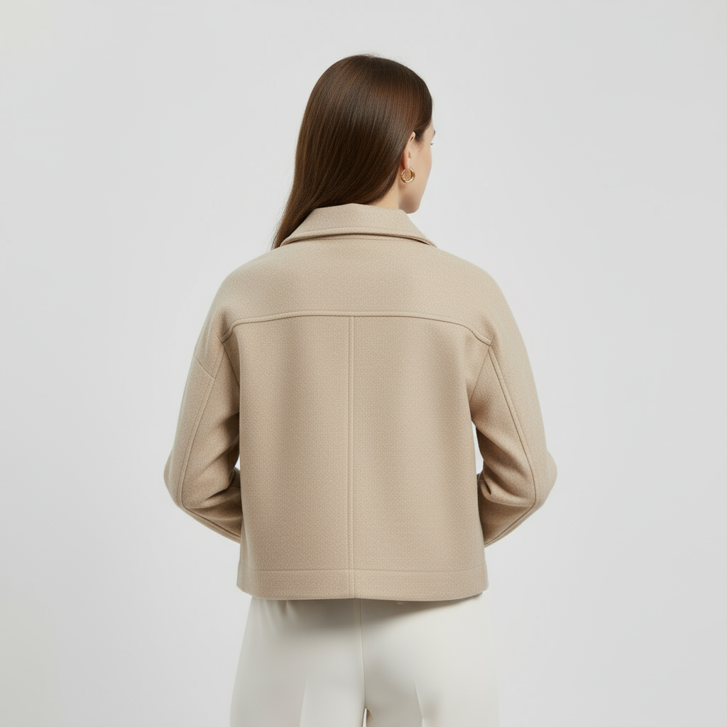 Veste courte en laine pour femmes