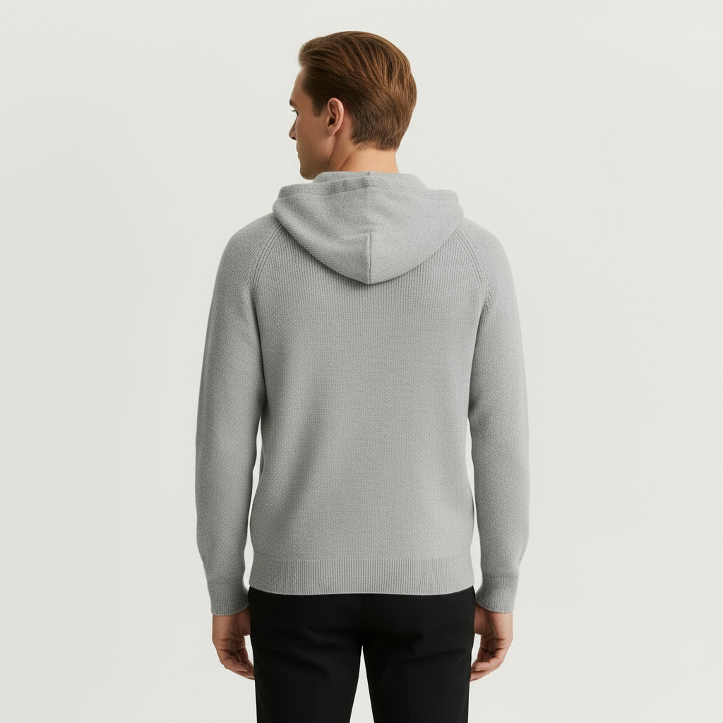 Cardigan zippé en cachemire classique pour homme