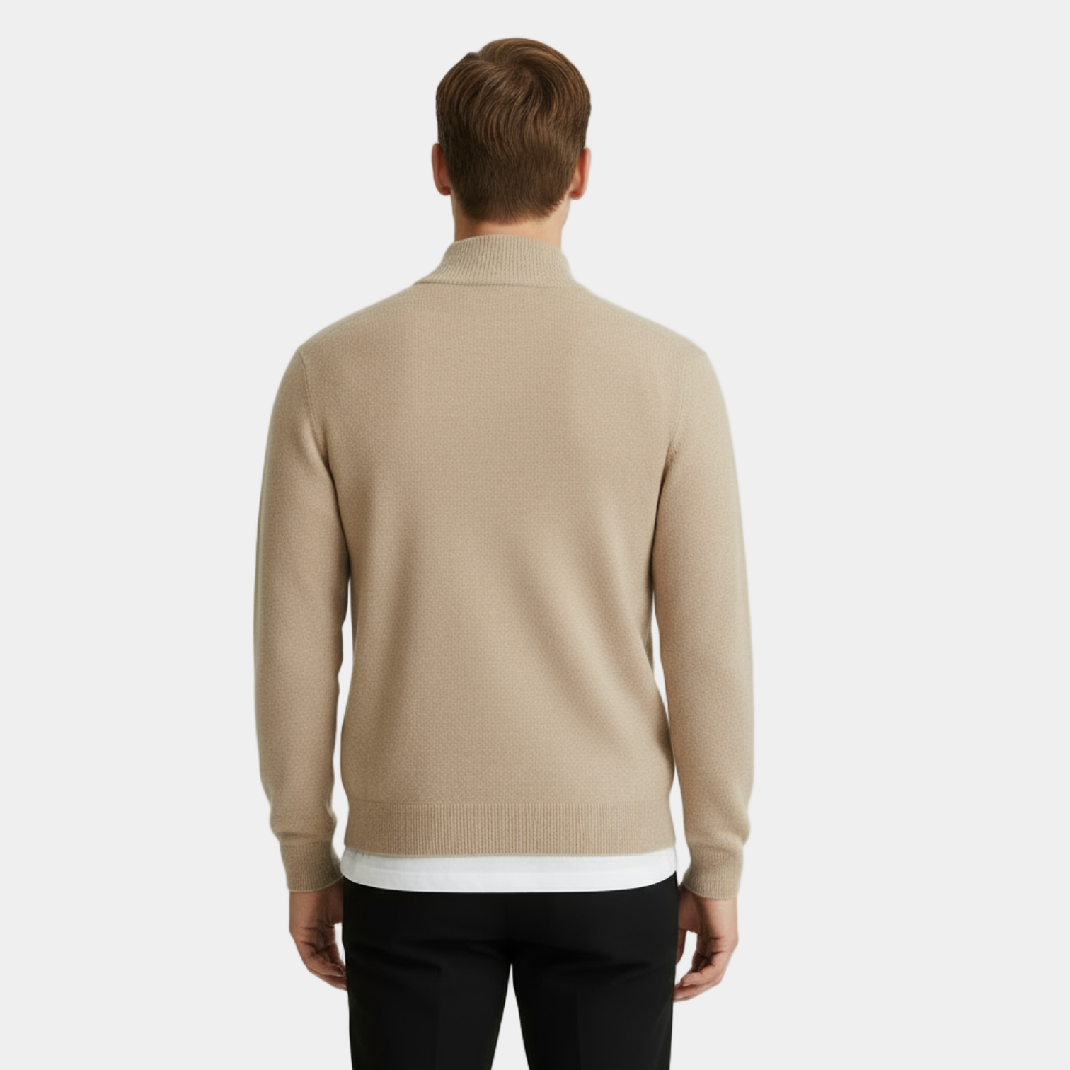 Cardigan en cachemire fin pour homme, zippé – fermeture éclair complète