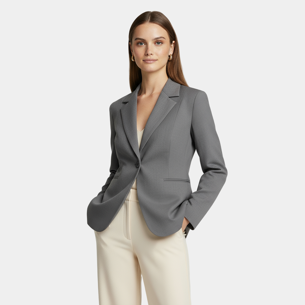 Blazer à bouton unique pour femme
