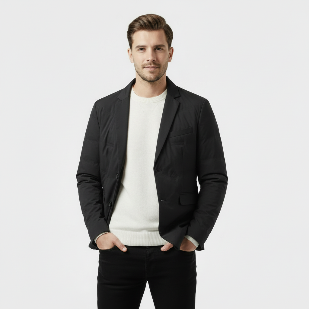 Veste blazer matelassée et isolée pour homme