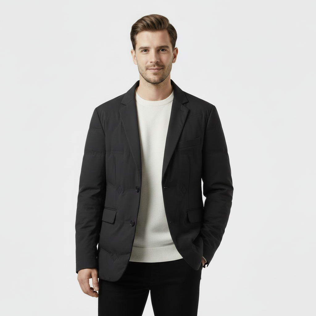 Veste blazer matelassée et isolée pour homme