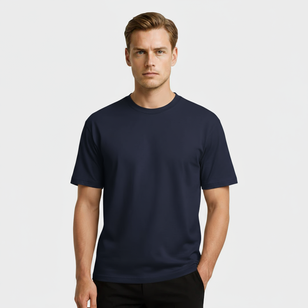 T-shirt essentiel pour homme – manches courtes, col rond